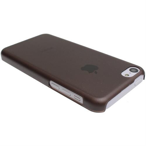 iPhone 5C ile Uyumlu 0,3mm Ultra Slim Sert Kauçuk Kılıf Gri