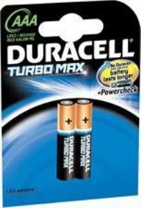 Duracell Turbo Max Alkalin AAA 2'li İnce Kalem Pil