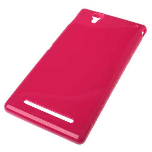Xperia T2 Ultra ile Uyumlu Silikon Kılıf Pembe