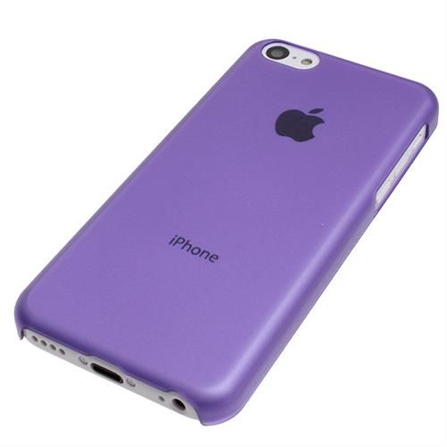 iPhone 5C ile Uyumlu 0,3mm Ultra Slim Sert Kauçuk Kılıf Mor