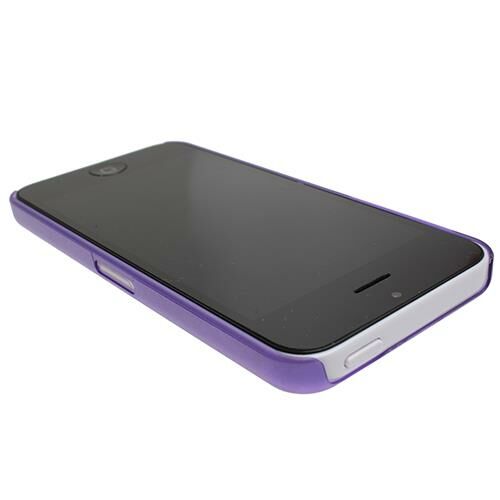 iPhone 5C ile Uyumlu 0,3mm Ultra Slim Sert Kauçuk Kılıf Mor