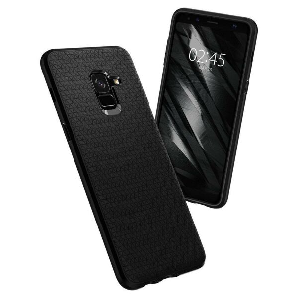 Spigen Galaxy A8 (2018) ile Uyumlu Kılıf Liquid Air Matte Black