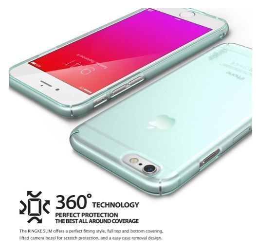 Ringke Slim Frost iPhone 6s/ 6 ile Uyumlu KIlıf Gray 4 Tarafı Saran Tam Koruma İnce Buzlu Şeffaf