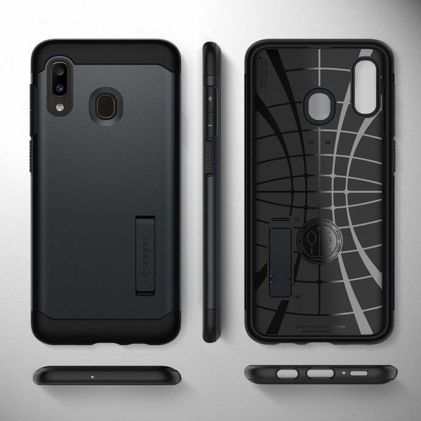 Spigen Galaxy M10s / A30 / A20 ile Uyumlu Kılıf Slim Armor Metal Slate