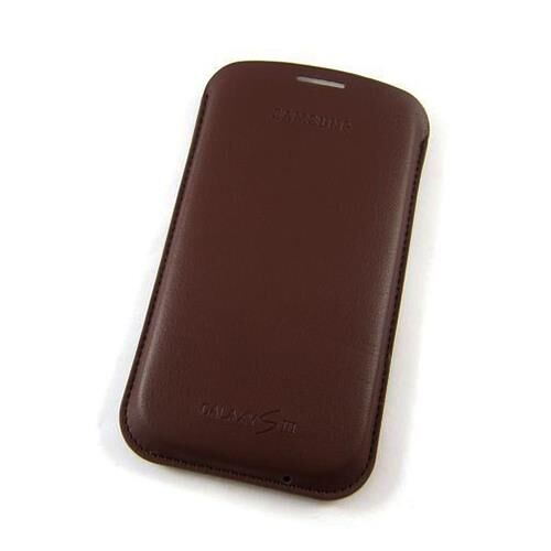 Galaxy S3 ile Uyumlu Pouch Kılıf Koyu Kahverengi EFC-1G6LCECSTD