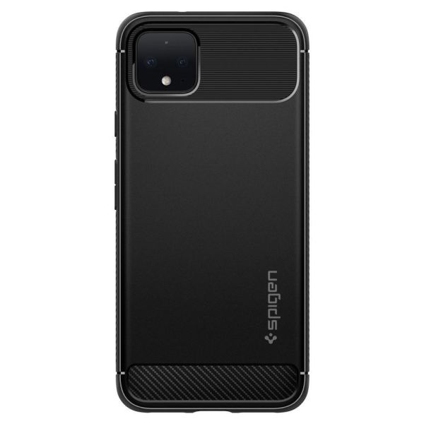 Spigen Pixel 4 ile Uyumlu Kılıf Rugged Armor Matte Black