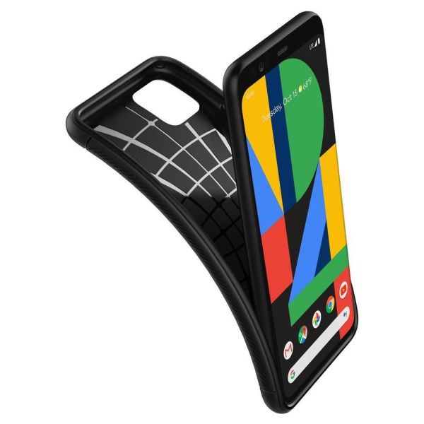 Spigen Pixel 4 ile Uyumlu Kılıf Rugged Armor Matte Black