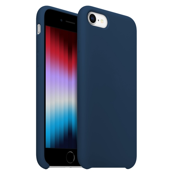Buff iPhone SE/8/7 ile Uyumlu Rubber Fit Kılıf Navy Blue