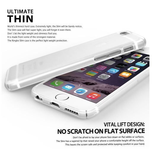 Ringke Slim Frost iPhone 6s Plus/ 6 Plus ile Uyumlu KIlıf Pink