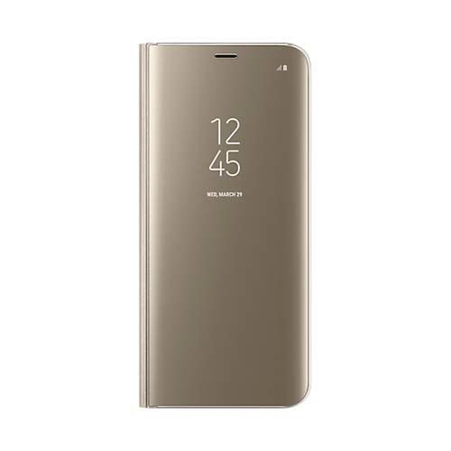Galaxy S8 Plus ile Uyumlu Clear View Cover Kılıf Gold EF-ZG955CFEGWW