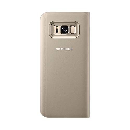 Galaxy S8 Plus ile Uyumlu Clear View Cover Kılıf Gold EF-ZG955CFEGWW