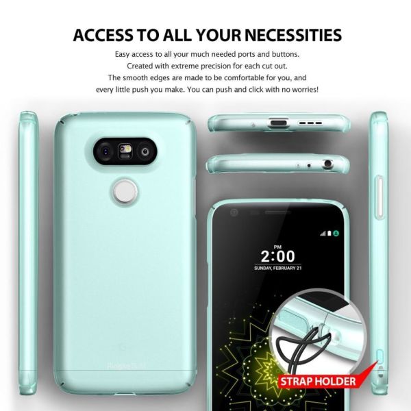 Ringke Slim Frost G5 ile Uyumlu Kılıf Gray4 Tarafı Saran Tam Koruma İnce Buzlu Şeffaf