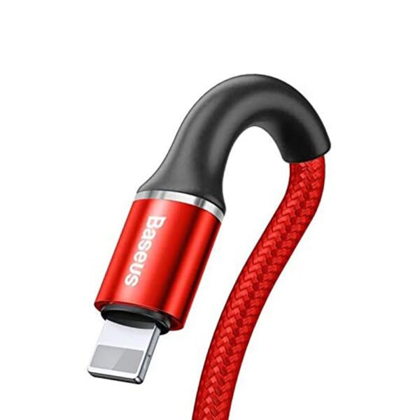 Baseus Halo Lightning 50cm Kablo 2.4A CALGH-A09 Kırmızı