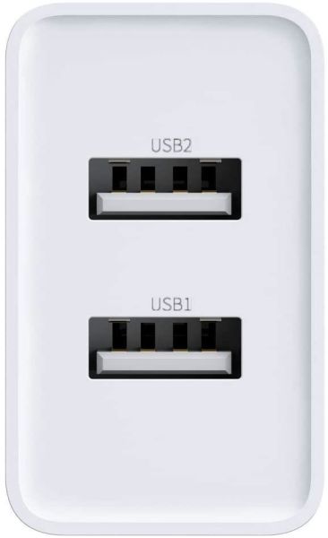 Baseus CCFS-R02 Speed Mini Dual Seyahat Şarjı 10.5W Beyaz