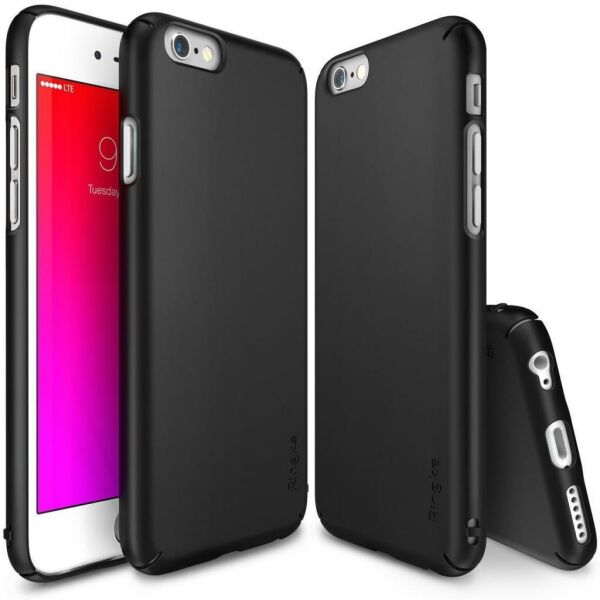 Ringke Slim iPhone 6s/ 6 ile Uyumlu KIlıf SF Black 4 Tarafı Saran İnce Şık Tasarım