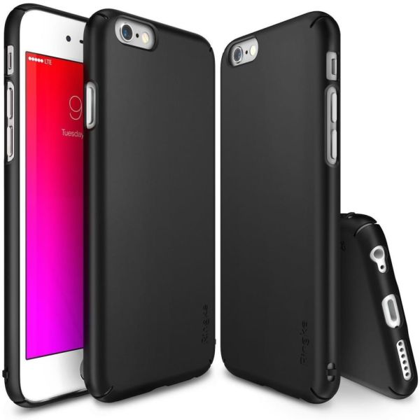 Ringke Slim iPhone 6s/ 6 ile Uyumlu KIlıf SF Black 4 Tarafı Saran İnce Şık Tasarım