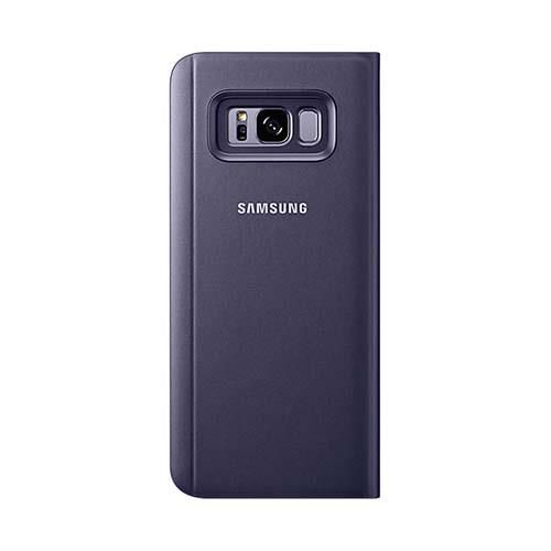 Galaxy S8 Plus ile Uyumlu Clear View Cover Kılıf Mor EF-ZG955CVEGWW