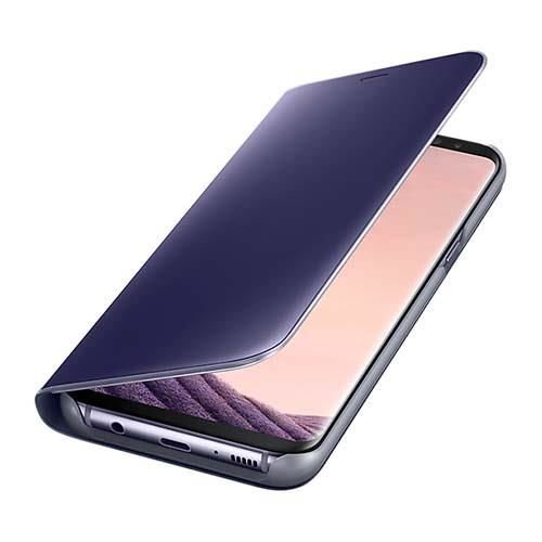 Galaxy S8 Plus ile Uyumlu Clear View Cover Kılıf Mor EF-ZG955CVEGWW