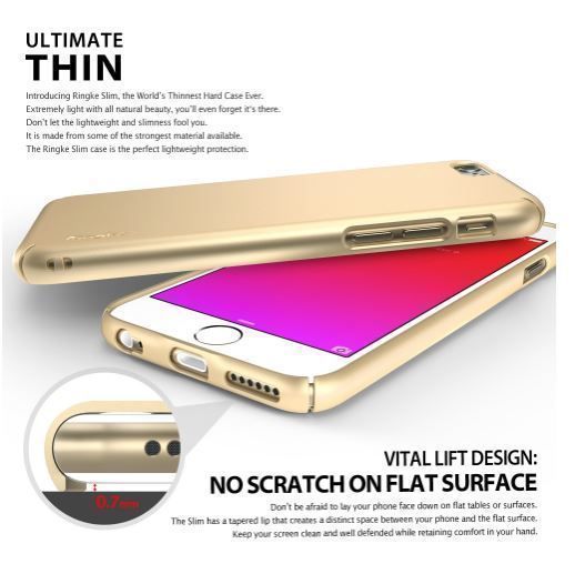 Ringke Slim iPhone 6s Plus/ 6 Plus ile Uyumlu KIlıf Crystal View 4 Tarafı Saran İnce Şık Tasarım