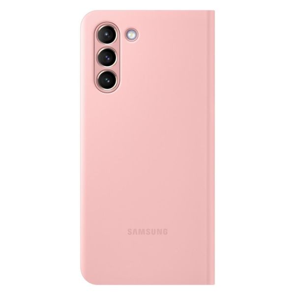 Galaxy S21 / S21 5G ile Uyumlu LED View Kılıf Açık Pembe EF-NG991PPEGTR