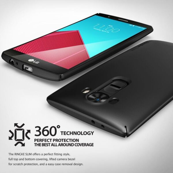 Ringke Slim G4 ile Uyumlu Kılıf SF Black 4 Tarafı Saran İnce Şık Tasarım