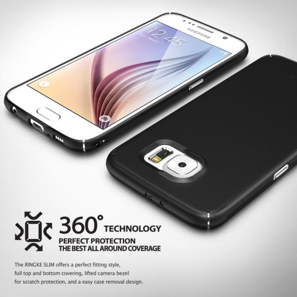 Ringke Slim Galaxy S6 ile Uyumlu Kılıf Royal Gold 4 Tarafı Saran İnce Şık Tasarım