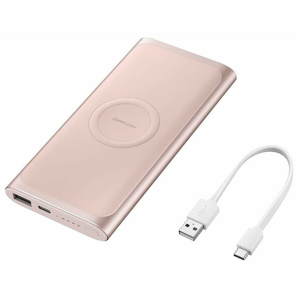 10000mAh Powerbank Kablosuz Hızlı Şarj Pembe (Type C) EB-U1200CPEGWW