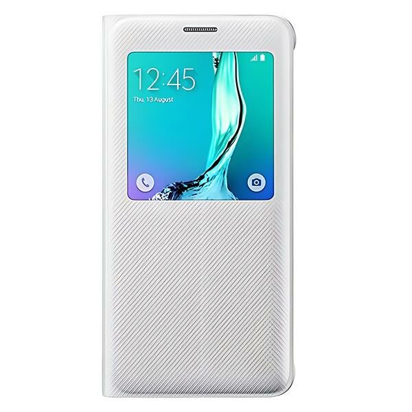 Galaxy S6 Edge Plus ile Uyumlu Kılıf S View Cover EF-CG928PWEGTR Beyaz