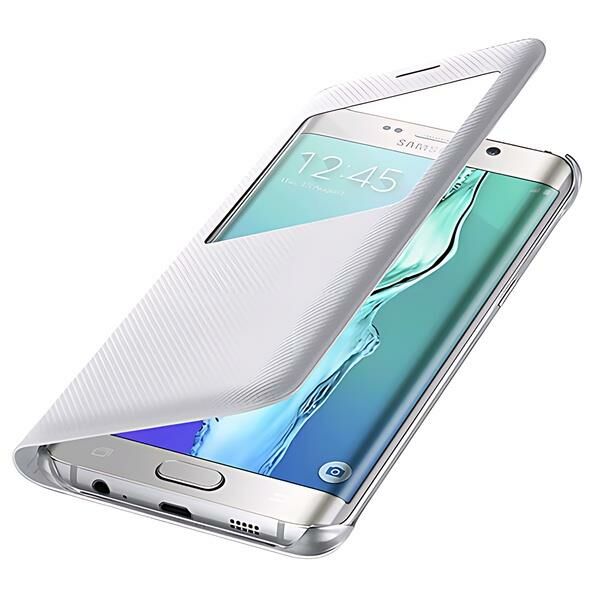 Galaxy S6 Edge Plus ile Uyumlu Kılıf S View Cover EF-CG928PWEGTR Beyaz