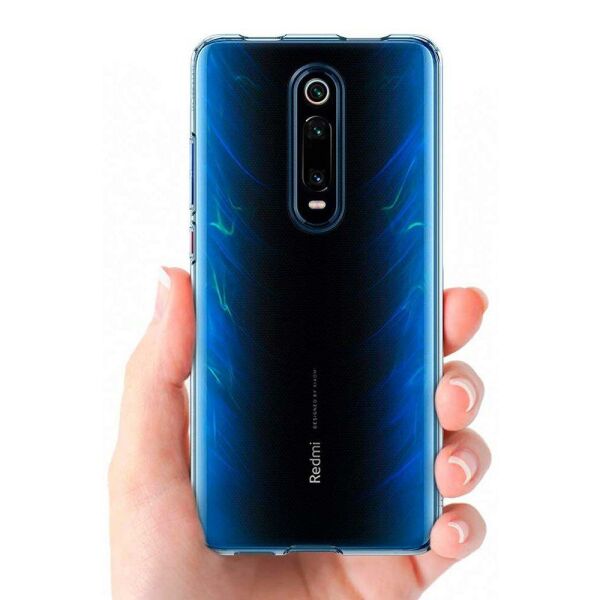 Spigen Mi 9T / Mi 9T Pro ile Uyumlu Kılıf Liquid Crystal 4 Tarafı Tam Koruma Crystal Clear