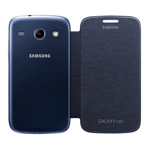 Galaxy Core ile Uyumlu Flip Cover Kılıf Lacivert EF-FI826BLEGWW (Out)