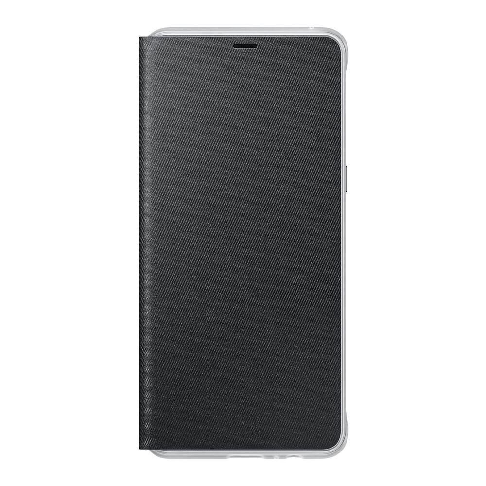 Galaxy A8 Plus (2018) ile Uyumlu Neon Flip Koruyucu Kılıf Siyah EF-FA730PBEGWW