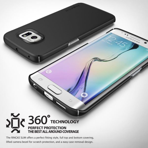Ringke Slim Galaxy S6 Edge ile Uyumlu Kılıf Royal Gold 4 Tarafı Saran İnce Şık Tasarım