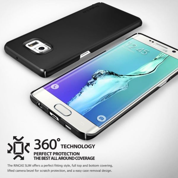 Ringke Slim Galaxy S6 Edge Plus ile Uyumlu Kılıf Royal Gold 4 Tarafı Saran İnce Şık Tasarım