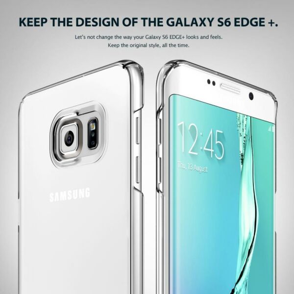 Ringke Slim Galaxy S6 Edge Plus ile Uyumlu Kılıf SF Black