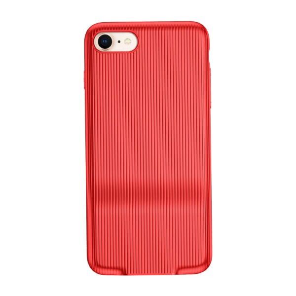 Baseus iPhone 7 / 8 ile Uyumlu Şarj ve Kulaklık Girişli Audio Case Kılıf Kırmızı