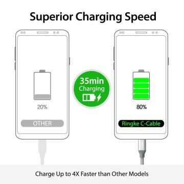 Ringke Lightning Smart Fish MFI Lisanslı Data/ Şarj Kablosu 20cm