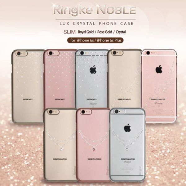Ringke Noble Slim iPhone 6s/ 6 ile Uyumlu Taşlı Kılıf 4 Tarafı Saran Tam Koruma Rose Gold