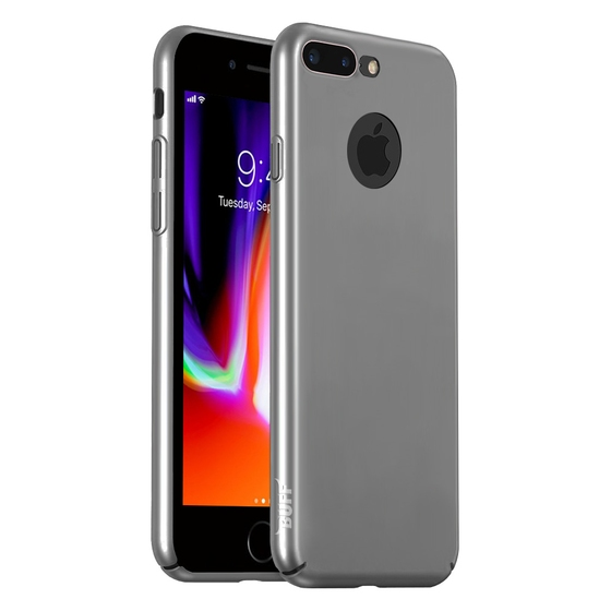 Buff iPhone 8 Plus ile Uyumlu Slim Fit Kılıf Silver