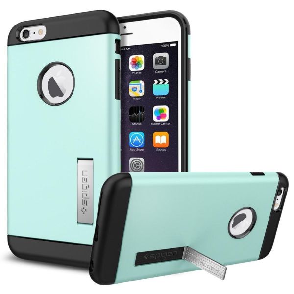 Spigen iPhone 6s Plus/6 Plus ile Uyumlu Kılıf Slim Armor Mint