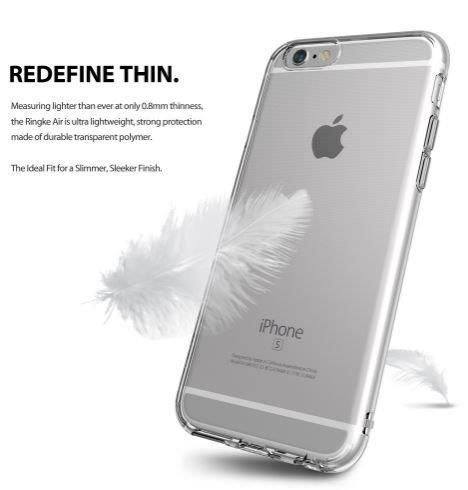 Ringke Air iPhone 6s Plus/ 6 Plus ile Uyumlu KIlıf Smoke Black