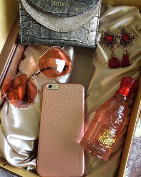 Ringke Noble Slim iPhone 6s Plus/ 6 Plus ile Uyumlu Taşlı Kılıf 4 Tarafı Saran Tam Koruma Rose Gold