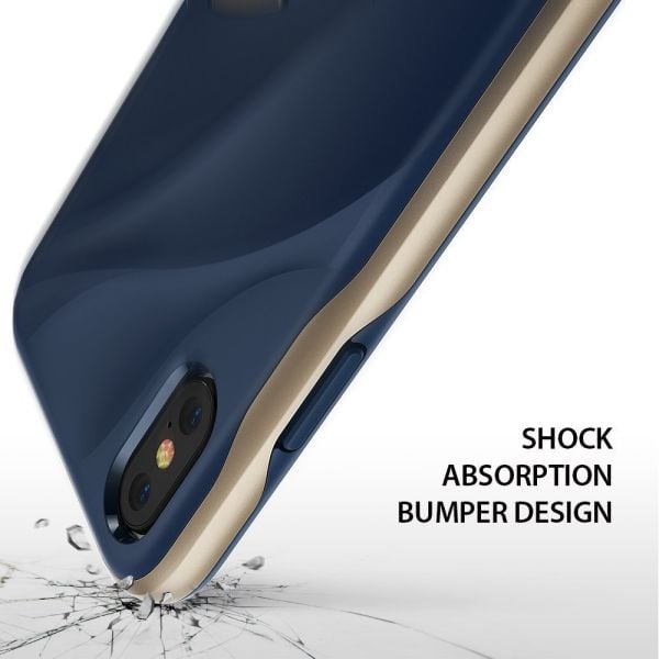 Ringke Wave iPhone X ile Uyumlu KIlıf Marina Gold