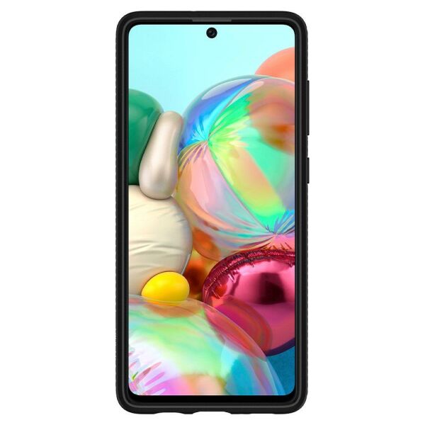Spigen Galaxy A71 ile Uyumlu Kılıf Liquid Air Matte Black