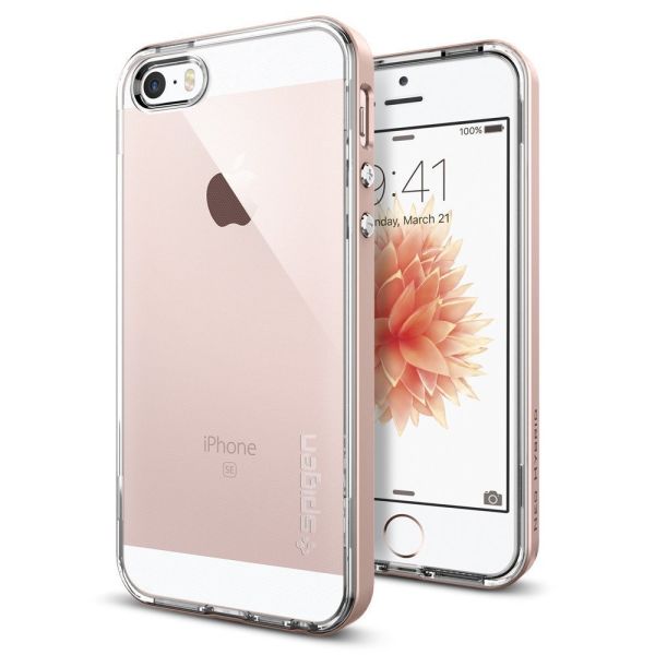 Spigen iPhone 5,5s,SE ile Uyumlu Kılıf Neo Hybrid Crystal Rose Gold