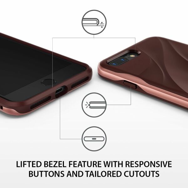 Ringke Wave iPhone 7/8 Plus ile Uyumlu KIlıf Rose Blush