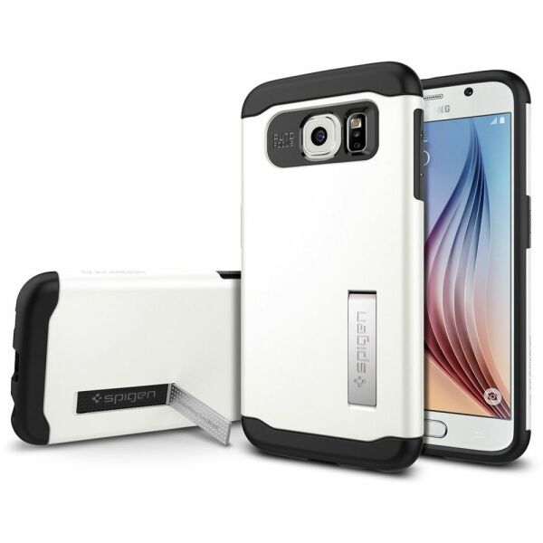 Spigen Galaxy S6 ile Uyumlu Kılıf Slim Armor Shimmery White
