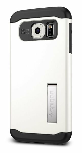 Spigen Galaxy S6 ile Uyumlu Kılıf Slim Armor Shimmery White