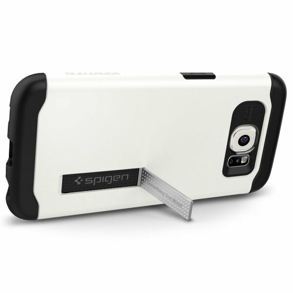 Spigen Galaxy S6 ile Uyumlu Kılıf Slim Armor Shimmery White
