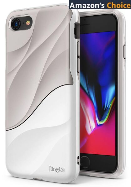 Ringke Wave iPhone 7/8 ile Uyumlu KIlıf Gray White